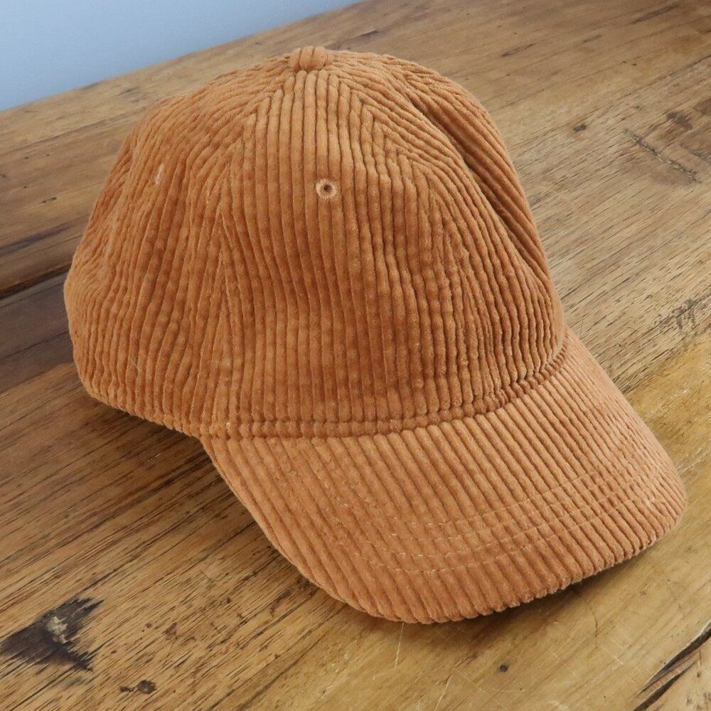 OLD NAVY BURNT ORANGE CORDUROY ADJUSTABLE BALL CAP ONE SIZE